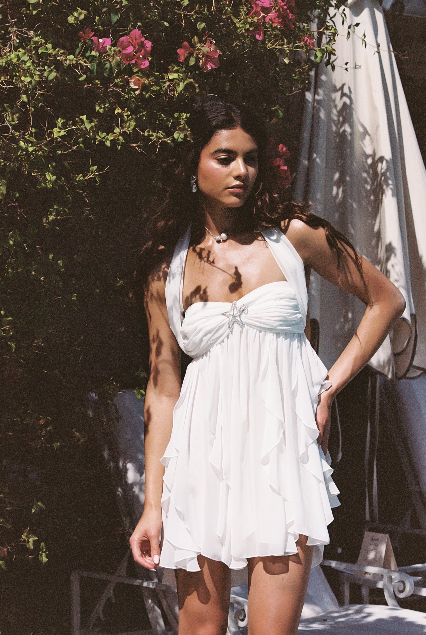 Talia | Floral Halter Mini Dress